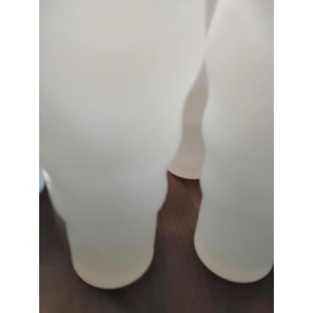 Vintage Frosted Glass Tumblers 7pc ripple Wavy Cocktail